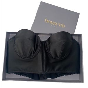 Black Satin Bustier